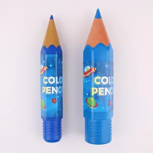 专业制造商新设计可爱12PCS彩色新粉彩学生铅笔