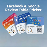 Carte de paiement NFC RFID en acrylique personnalisée, best-seller en Espagne, puce NTAG216, fréquence 13,56 MHz, pour commande en restaurant et usage commercial