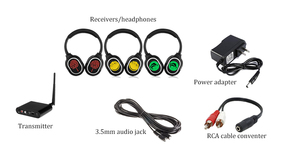 Casque HiFi 500M Old School <span class=keywords><strong>Funky</strong></span> LED Silent Disco RF998A personnalisé pour soirées dansantes silencieuses, coussinets supra-auriculaires de luxe, port confortable - Product Image 5
