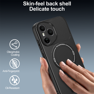 Étui ultra fin pour Honor 400 Pro Global Honor 400 Lite, étui magnétique en TPU souple texturé en fibre de carbone, antichoc - Product Image 4