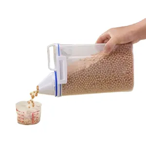 Контейнер для хранения риса в японском стиле, 2 кг, органайзер, пластиковые ящики для хранения риса, диспенсер для риса