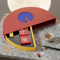 Caja de Regalo de Lujo Personalizada, Caja Rígida Deslizante Semicircular con Recorte de Conejo para Té, Confitería y Marcas de Boutique