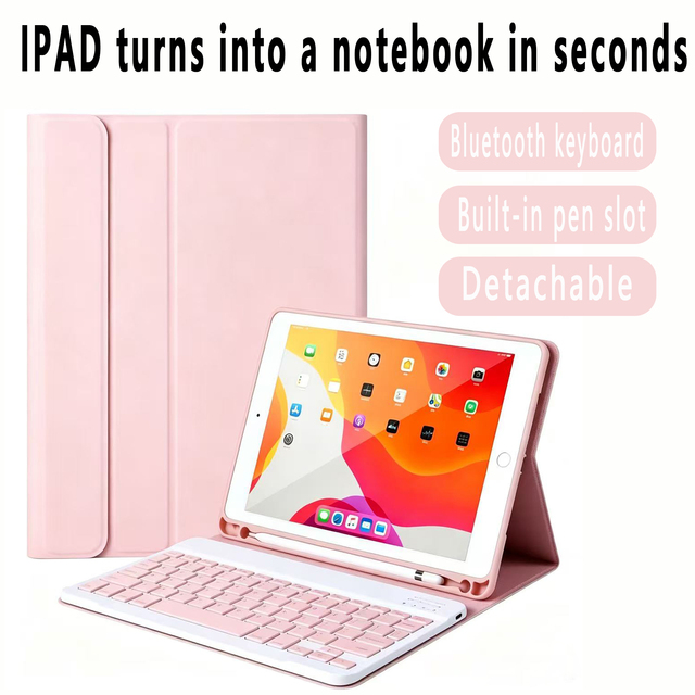 Magnetic Wireless Keyboard Case for iPad 10th Generation Leather Protective Cover with Stand Tablet Accessories
