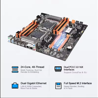 Gaming motherboard X79 dual CPU motherboard LGA2011 prosesor pusat soket 8 DDR3 slot 256GB RAM ATX