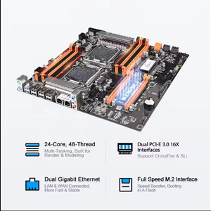 Gaming motherboard X79 dual CPU motherboard LGA2011 prosesor pusat soket 8 <span class=keywords><strong>DDR3</strong></span> slot 256GB RAM ATX - Product Image 4
