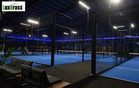 Canchas de Pádel Panorámicas Interiores LUX Premium de 20 * 10M, Estándar, con Marco Negro Resistente, Versión Personalizada