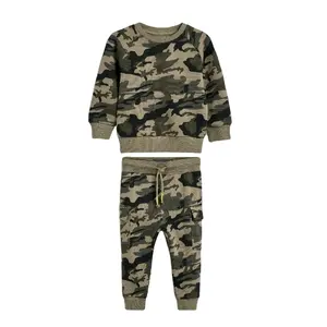 Toddler tracksuit clothing sets Kids custom graphic 100% cotton fleece winter outfits sleepwear nightwear casual