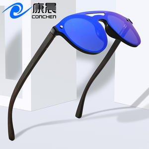 Gafas de Sol Conchen sin Marco, Lentes Polarizadas TAC con Protección UV400, Patillas de Madera, Protección Solar para Hombre, Viajes, Conducción, Moda - Product Image 5