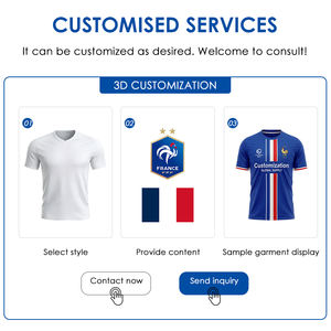 Custom Sublimatie Frankrijk Voetbalfan Uniform Voetbalshirt 2026 WK Voetbal Uniformen Ademend Snel Droog Shirt OEM - Product Image 5