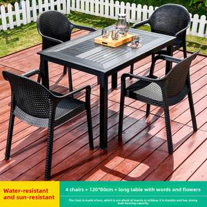 Meubles de jardin modernes Mojia, table et chaises pour cour, villa de loisirs, <span class=keywords><strong>terrasse</strong></span>, jardin, chaise en métal, utilisation pour le thé - Product Image 6