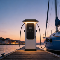 Cargador de Barcos Eléctrico DC, Precio de Fábrica, 60KW 90KW 120KW, Compatible con OCPP 2.0.1 y 1.6, Estaciones de Carga Marinas