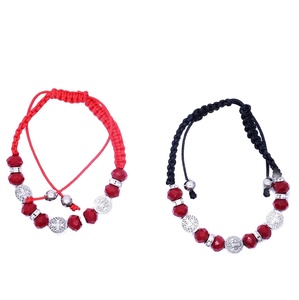 Pulsera de <span class=keywords><strong>Cruz</strong></span> de cuentas de oración de <span class=keywords><strong>San</strong></span> <span class=keywords><strong>Benito</strong></span> rojo cuerda de nudo chino hecha a mano - Product Image 1