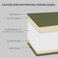 Tempat Tidur Gantung Luar Ruangan Portabel Kain Filamen Elastis PVC Tempat Tidur Lipat Aluminium Alloy Kain Oxford 300D untuk Berkemah Mendaki Gunung
