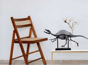 Dinosaurio negro aluminio fundido 3D rompecabezas DIY Craft Kit para adultos-Cool dinosaurio esqueleto modelo Halloween portátil Venta caliente - Product Image 2