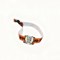 Bracelet en polyester UHF personnalisé avec impression intégrale par sublimation et étiquette RFID en PVC rigide, fourni par l'usine JXSFR1002