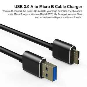 USB 3,0 Tipo A Tipo-A Macho a USB Micro B 3,0 Micro-B Macho Cable de cargador de sincronización de datos