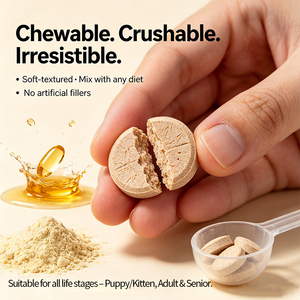Comprimés d'huile de poisson pour animaux de compagnie pour un pelage brillant et la santé cérébrale, Oméga 3 DHA EPA 30%, complément de croissance pour chiens et chats avec lécithine et taurine - Product Image 3