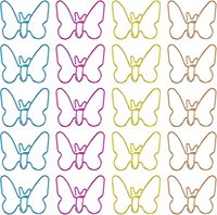 Clips de Papel con Forma de Mariposa, Clips Metálicos Pequeños y Bonitos para Organización de Archivos y Decoración, 34 mm de Largo, en Dorado, Oro Rosa, Azul y Rosa