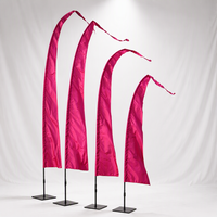Drapeau de Bali durable pour voiture, en polyester rose, 5 m, fabriqué en Chine, pour les réunions de famille/les fêtes