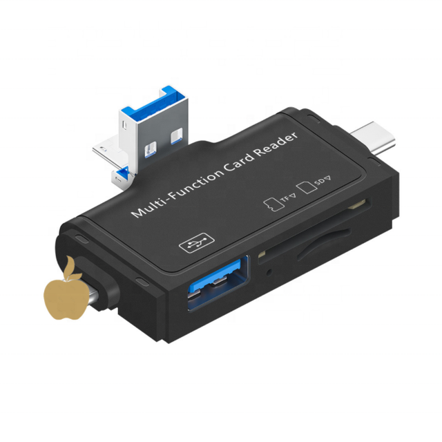 7 in 1 Card Reader 7 in 1 Usb Micro Usb Type c Portable Memory Micro Usb All in 1 Multi SD TF Otg Card Reader