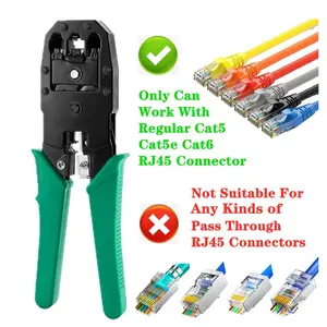 Ethernet Repair Cutter Wire Stripper Hand Pliers Tool Kit Set Network Cable Tester Rj45 Crimping Tool Kit