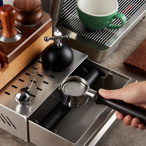 Conteneur à café en acier inoxydable Good Match, type tiroir, noir, grand format, équipement de bar, accessoire pour machine à café - Product Image 2
