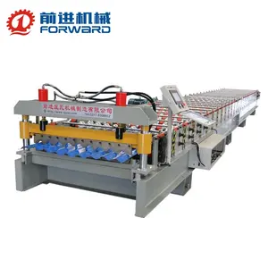 Aluminium Golfplaatprofiel Profilering Roll Forming Machine