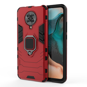 Étui de téléphone portable antichoc et anti-poussière avec support magnétique en TPU+PC, design armure, pour Poco, série Black Panther - Product Image 3