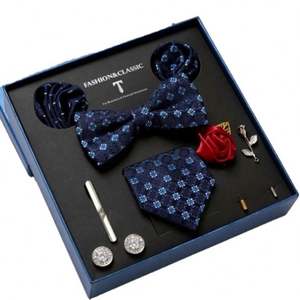 Coffret Cadeau Luxe Homme 2023 – 5 Pièces de Haute Qualité : Écharpe, Gants, Cravate avec Boîte Cadeau pour Boutique, Ceinture Homme en Papier Sérigraphié - Product Image 4