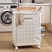 Panier à linge pliable en plastique MM-8585, grand bac de rangement pour vêtements sales, panier à linge, organisateur pour balcon et salle de bain