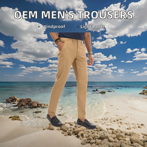 Pantalons décontractés pour hommes en gros, haute qualité, 100 % coton, logo personnalisé, dernier design tendance, coupe classique, personnalisable OEM - Product Image 3