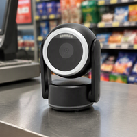 Lecteur de codes-barres omnidirectionnel haute vitesse pour ordinateur de bureau, scanner de codes QR 1D 2D pour les magasins de détail, les supermarchés, les caisses enregistreuses et les paiements
