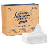 Feuilles de lessive sans plastique, ultra efficaces, écologiques, tablettes de lessive à dissolution rapide, feuilles de papier