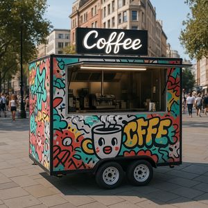 Remorques de concession pour café et crème glacée, fourgonnettes entièrement équipées, camions de restauration mobiles, homologuées pour la circulation en Allemagne, remorques de destination - Product Image 2