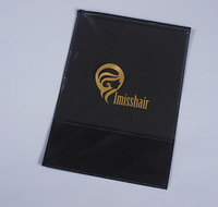 T-shirt transparent zip-lock noir personnalisé sac à fermeture éclair biodégradable en plastique PE avec sérigraphie pour vêtements emballage chaussettes chaussures