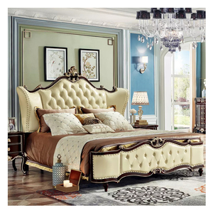 Pháp Cổ Phong Cách thông NỘI THẤT PHÒNG NGỦ đặt giường gỗ cổ - Product Image 1