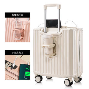 18 20 Inch Lichtgewicht Spinner Instapkoffer Zakelijke Bagage Universele Wielen Vrouwelijke/Mannelijke Student Wachtwoord Hoes Klein - Product Image 2