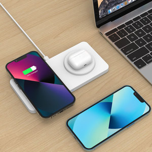 <span class=keywords><strong>Cargador</strong></span> inalámbrico magnético 2 en 1 de carga rápida Qi 15W portátil de fábrica para <span class=keywords><strong>iPhone</strong></span> <span class=keywords><strong>12</strong></span> 13 14 Series - Product Image 5