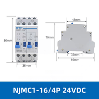 Relais miniature à signal pulsé scellé Chint NJMC1-16 4P AC 220V 16A de qualité industrielle