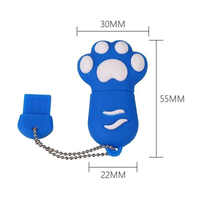 Clé USB créative personnalisée en PVC souple, 8 Go, 16 Go, 32 Go, 64 Go, clé USB unique en forme de patte de chat en PVC