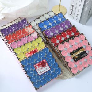 50 Uds. Velas de aromaterapia de cera de soja en forma de corazón sin humo cera de té de 2 horas sin perfume para DIY propuestas de Navidad PARA EL Día de San Valentín - Product Image 4