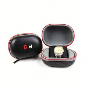 Custom Portable PU and Oxford Material Hard EVA <b>Watch</b> Pouch Travel Waterproof Zipper <b>Watch</b> <b>Case</b> with Pillow Stylish Bag - Product Image 1