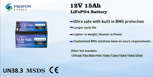 Ultra güvenli dayanıklı uzun çalışma zamanı LiFePO4 <span class=keywords><strong>UPS</strong></span> pili 12V 15Ah pil - Product Image 4