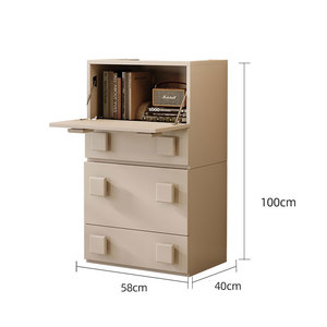 Armoire latérale de rangement en bois massif <span class=keywords><strong>Carmen</strong></span>, style moderne du milieu du siècle, pour chambre à coucher, salle à manger, salon, hôtel, villa, maison - Product Image 3