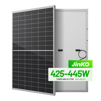 Panel Surya Tiger Neo N-Type HJT PERC 425W 430W 445W Berkualitas Tinggi Bifacial Garansi 25 Tahun dari Produsen, Gudang Eropa