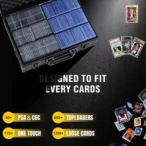 Boîte de rangement personnalisée en alliage d'aluminium pour cartes 3x4 35pt, capacité de 600+ cartes, étui de rangement pour cartes de sport verrouillable - Product Image 2