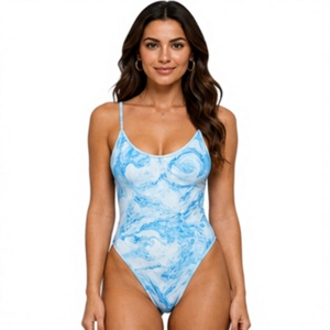 Sexy one piece swimwear <b>women</b> floral printed bathing suit v neck tummy control beachwear custom logo summer <b>resort</b> <b>wear</b> OEM ODM - Product Image 1