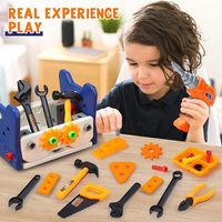 Ensemble d'outils pour enfants établi 41 pièces avec perceuse électrique, capuchon d'ingénierie, ensemble de jeu éducatif Montessori STEM, cadeau pour les tout-petits