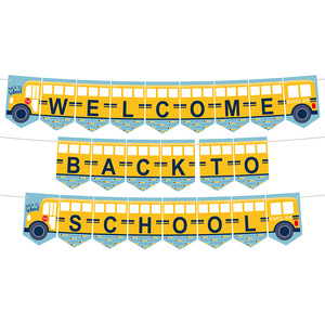 Pancarta de autobús escolar fiesta de regreso a la escuela pancarta de regreso a la escuela - Product Image 4