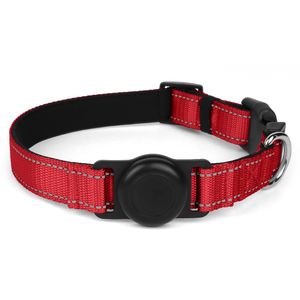 Kalung Anjing Poliester yang Dapat Disesuaikan dengan Gesper Kokoh dan Tahan Lama untuk Anjing Kecil/Sedang dengan Perlindungan Pelacak Air Tag Kustom. - Product Image 1